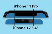 外媒曝光iPhone 12与iPhone 11 Pro平面顶端对比图