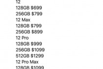 iPhone 12系列手机价格曝光699美元（约4835元）起